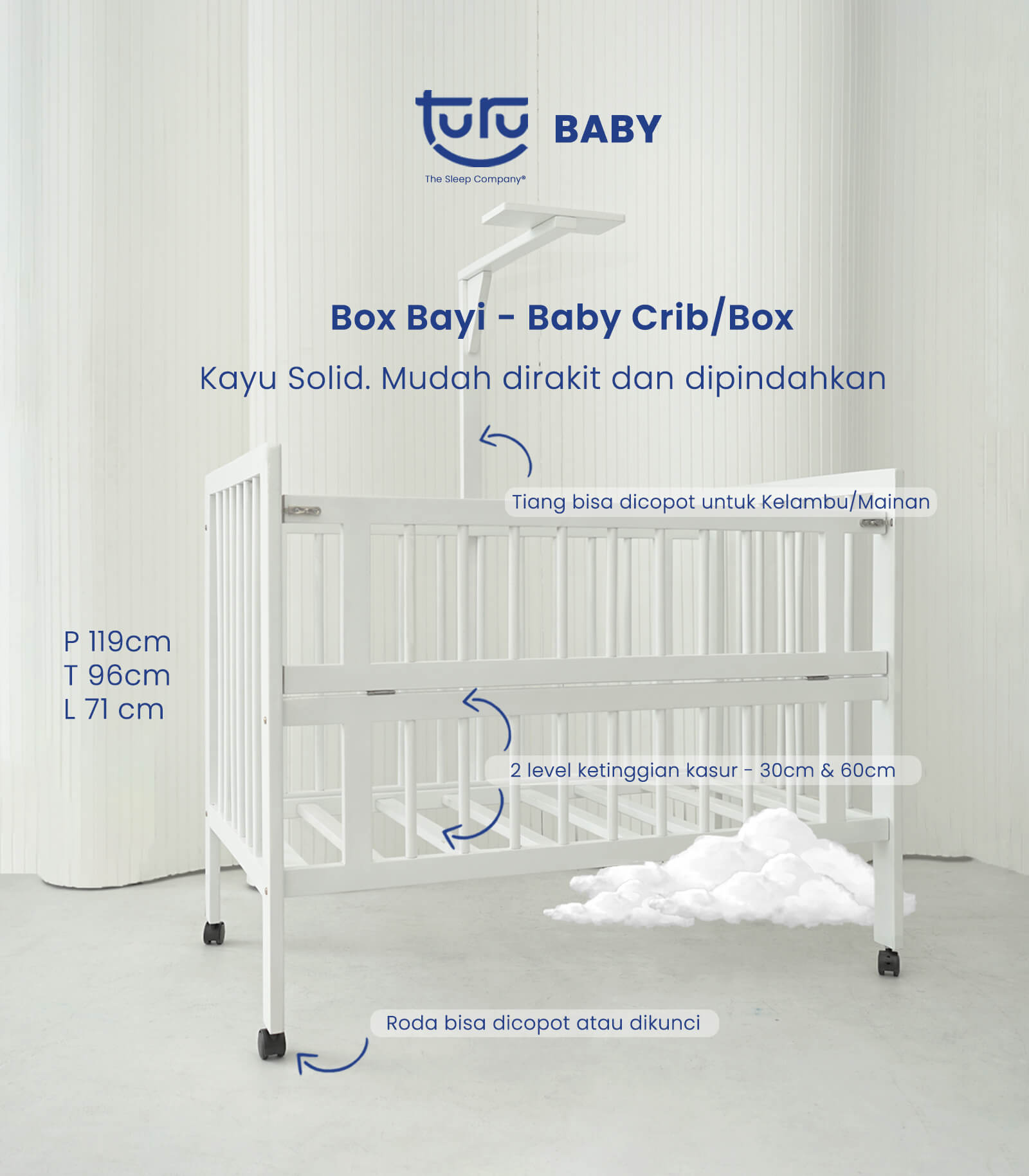 Baby Box Baby Crib TURU - Baby Box Mnimalist dari TURU Bed